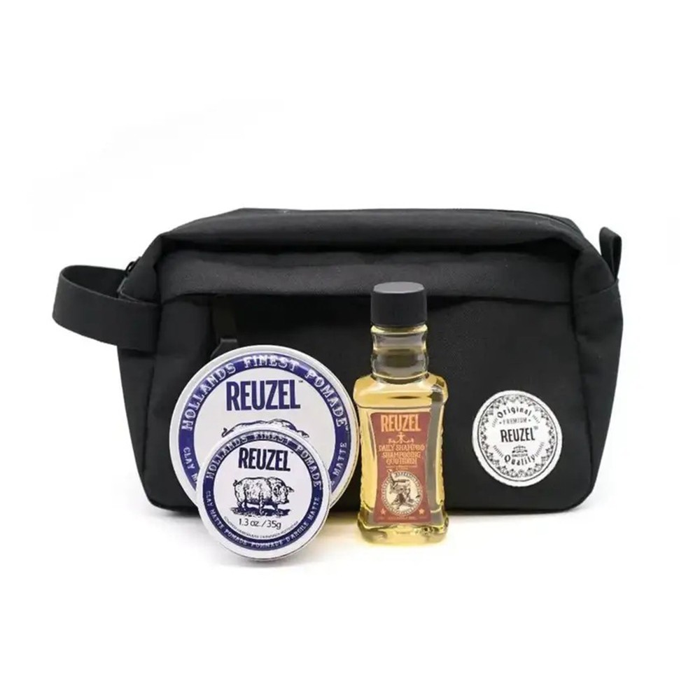 Мужской набор для ухода Reuzel Clay Holiday Travel Bag 850031020016