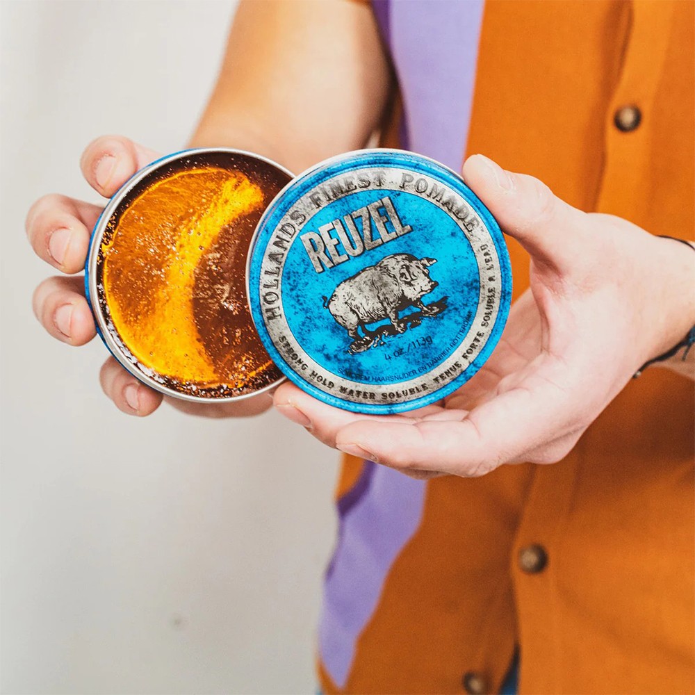 Мужская помада для укладки волос Reuzel Blue Strong Hold High Sheen 113 г 852578006010