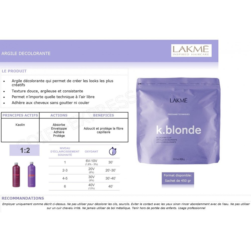Обесцвечивающая глина Lakme K. Blonde Bleaching 450 г 41123