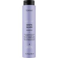 Тонирующий шампунь для нейтрализации желтого оттенка волос Lakme Teknia White Silver Shampoo 300 мл 44012