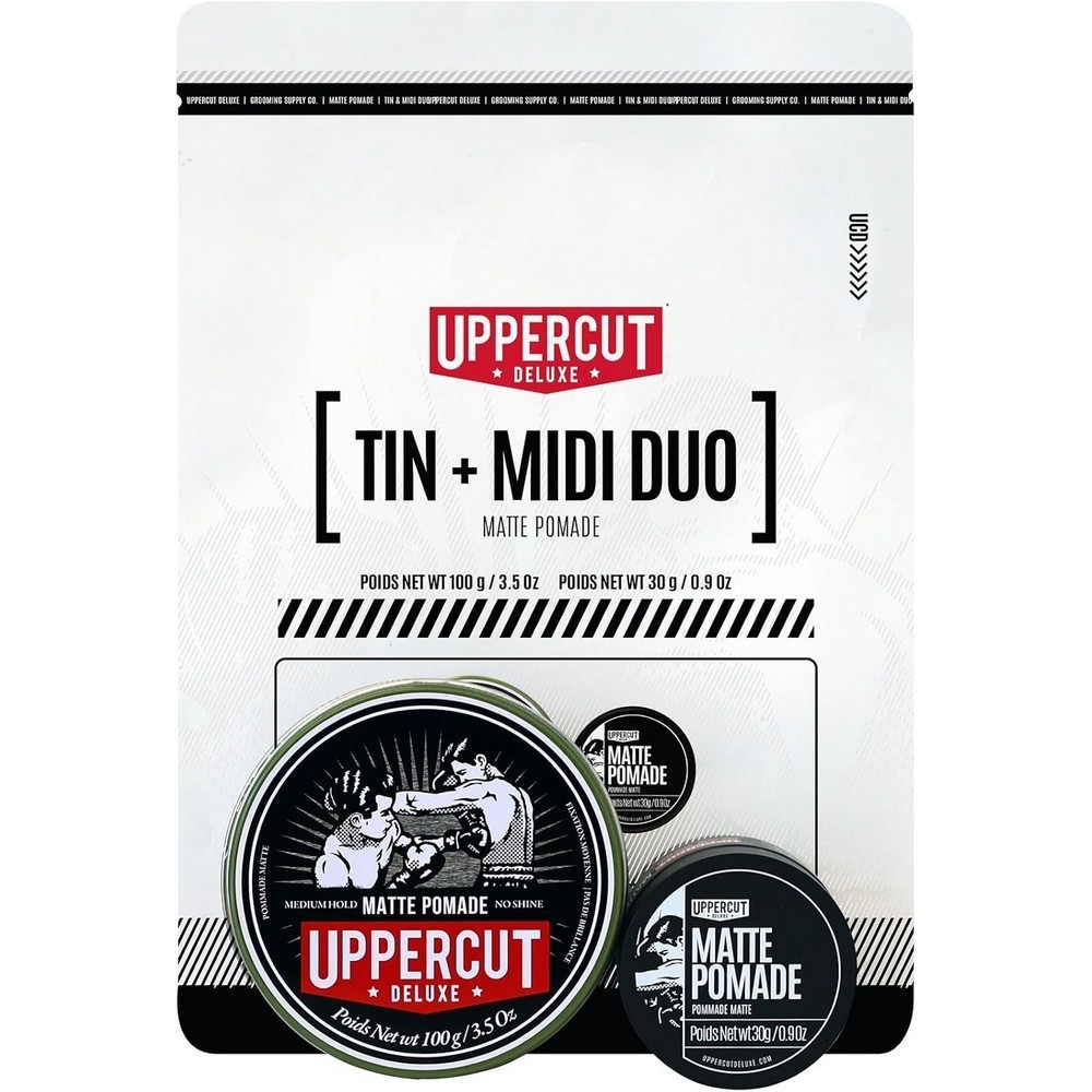 Подарочный набор Uppercut Deluxe Tin and Midi Duo Matte Pomade 2 шт. 817891025292